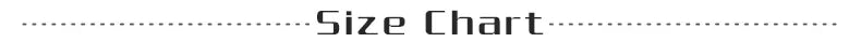 Black text on a white background that reads "Size Chart" between two dashed horizontal lines.