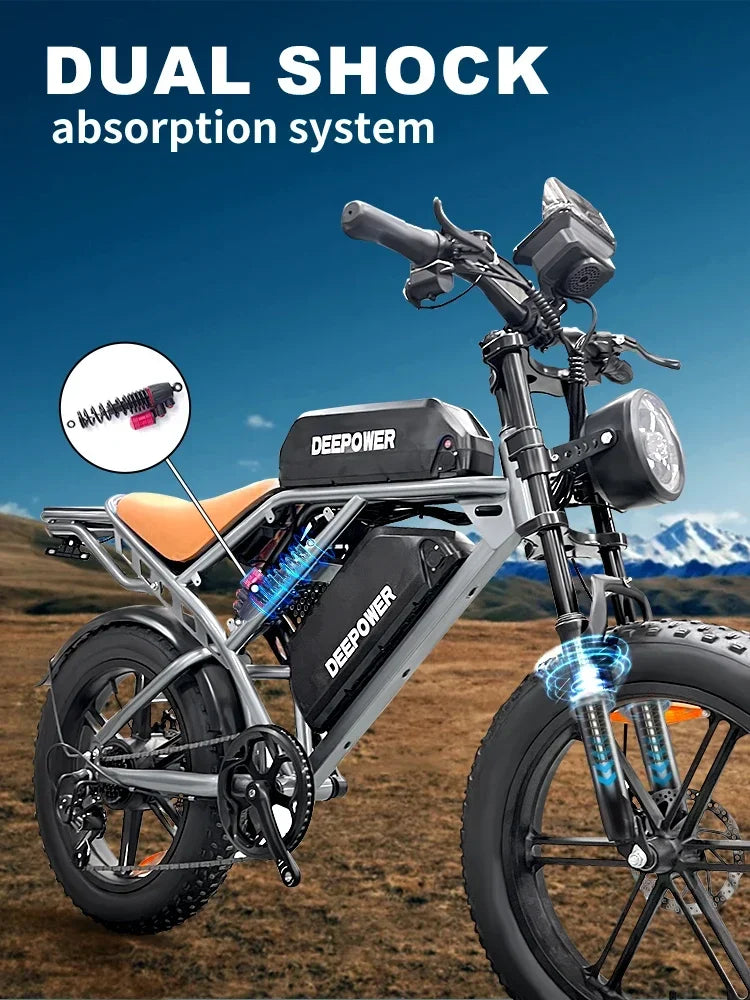 3500W Powerful motor 48V 60AH lithium battery 20 Inch Fat Tire