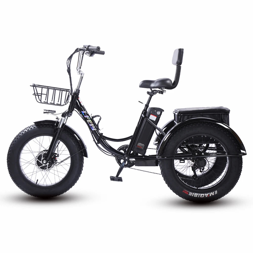 500W Tricycle Adult Electric Cargo Bike 3 Wheel 48V Open Bicycle
