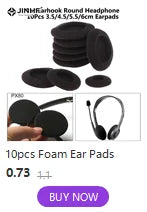 Pack of 10 black foam headphone replacement ear pads in various sizes. Note: These are not for AirPods.