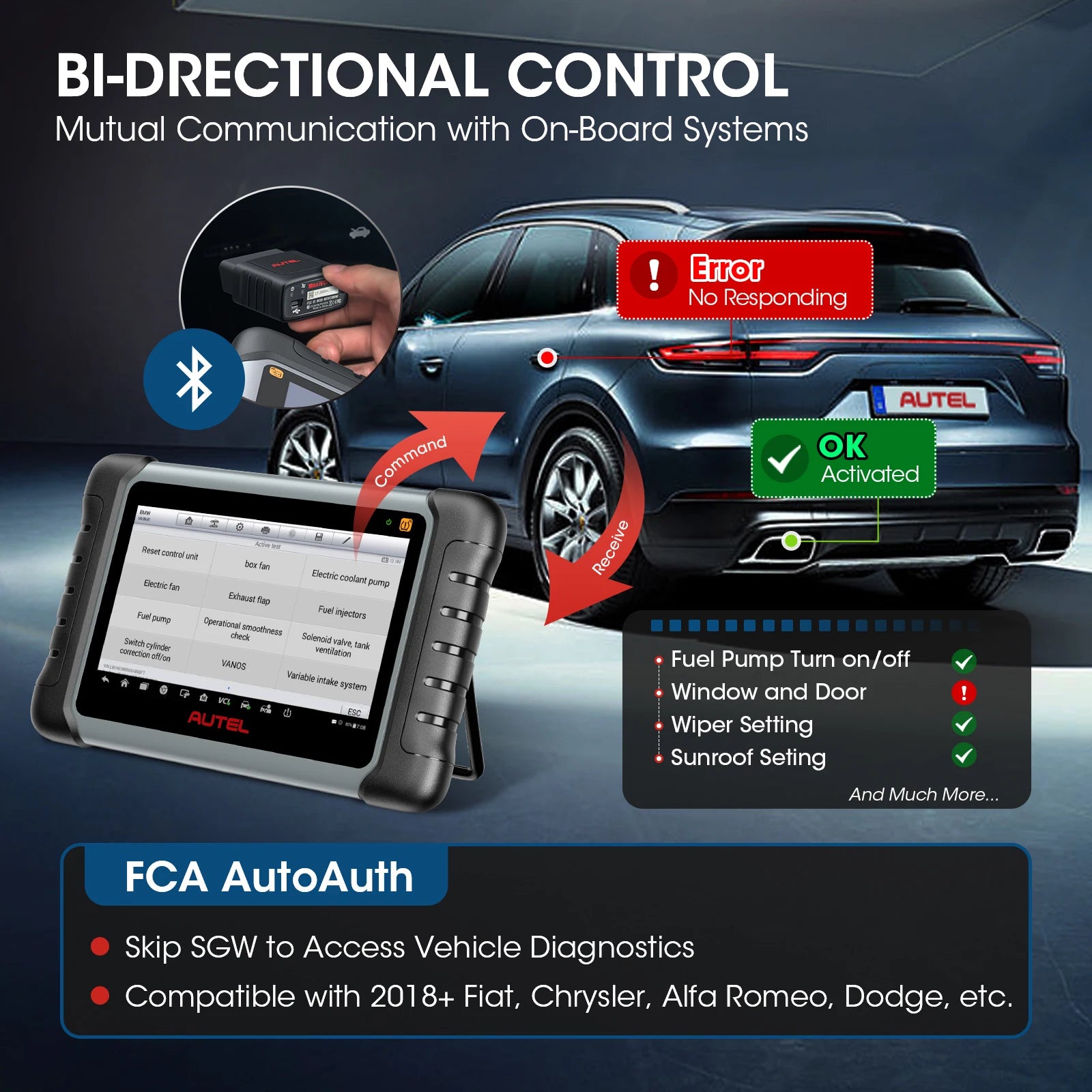 Autel Max iPRO MP808S-TS - Automotive Scanner Active Test