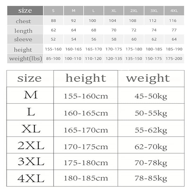 Size guide table for high visibility reflective work polo shirt, displaying measurements in cm, kg, and lbs.