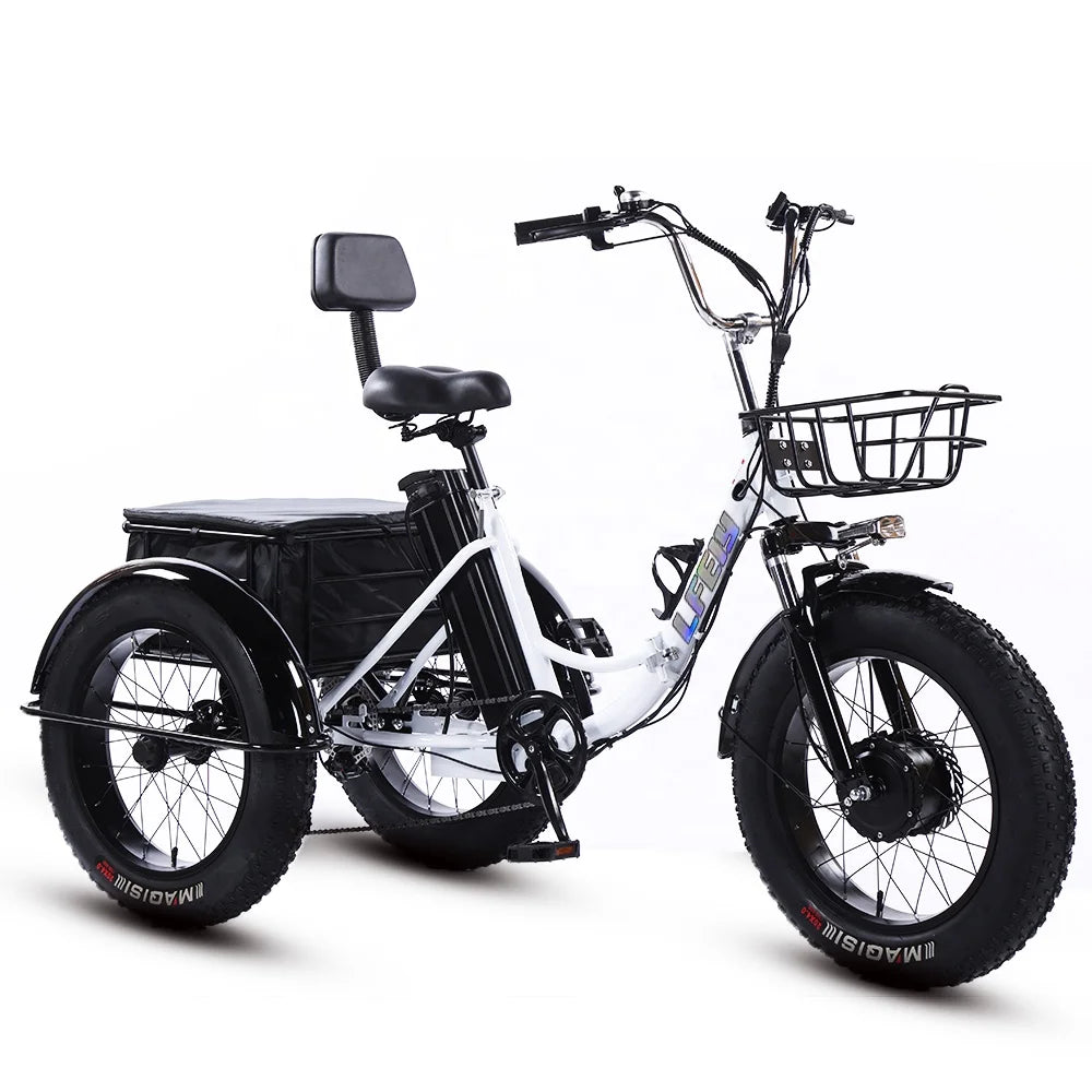 500W Tricycle Adult Electric Cargo Bike 3 Wheel 48V Open Bicycle