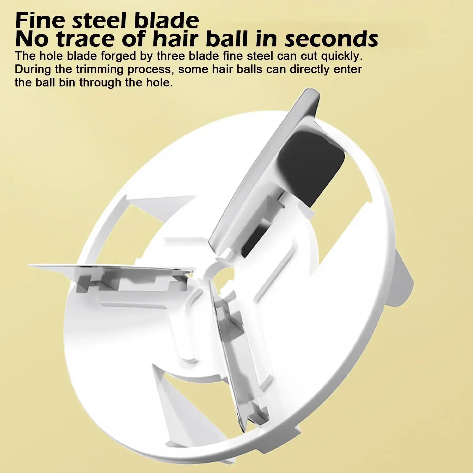 Replacement white three-blade steel cutter head for a fabric shaver.