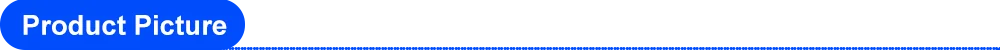 A bright blue, horizontal, rounded rectangular button labeled "Product Picture" in white text against a black background.
