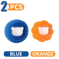 Two colourful bath sponges, one blue and one orange, each with a cute white panda face in the centre.