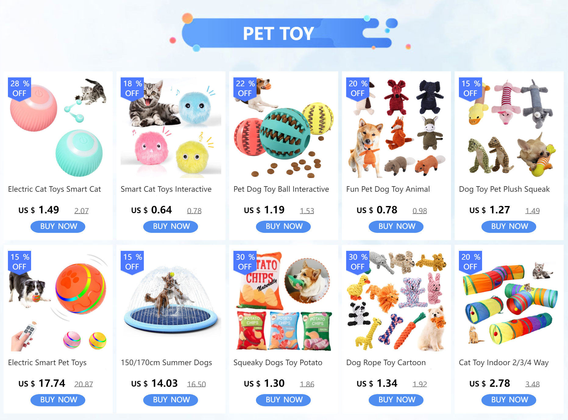 A colourful assortment of durable, textured rope toys in various cartoon animal shapes for cleaning dog teeth.