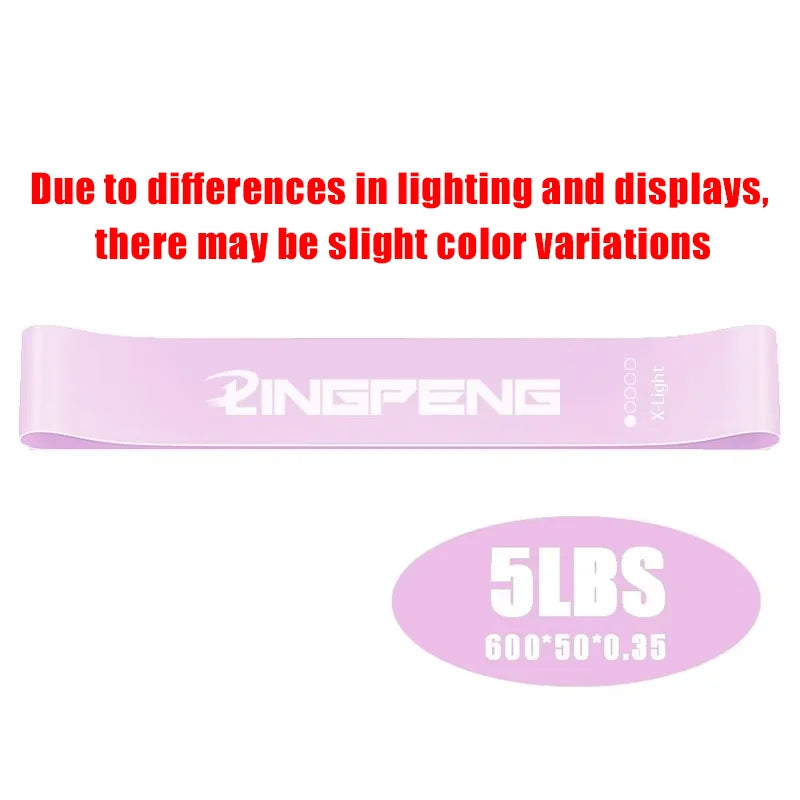 Light lilac PingPeng X-Light resistance band, 5lbs tension, 600x50x0.35mm.