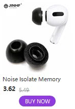 Black memory foam replacement ear tips for AirPods Pro, designed for noise isolation.