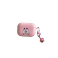 Pink Patrick Star AirPods Pro silicone case with a character keyring charm.