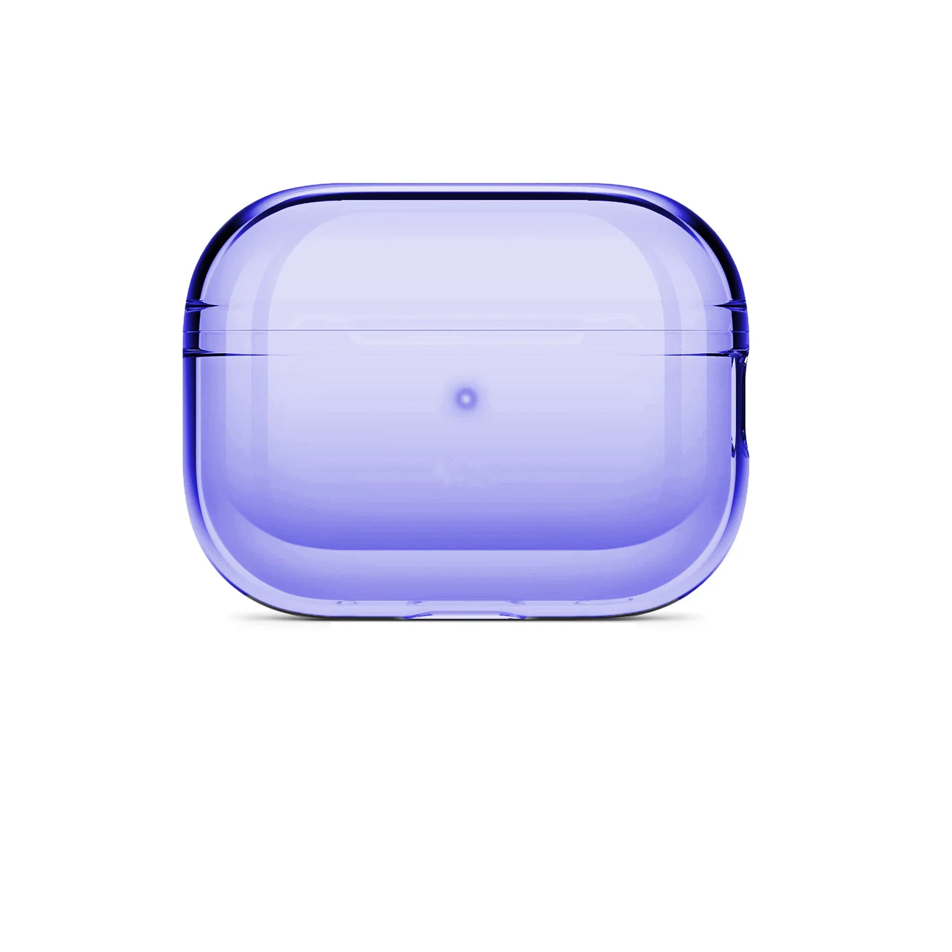 Transparent purple protective case for AirPods Pro, featuring a sleek, durable design.