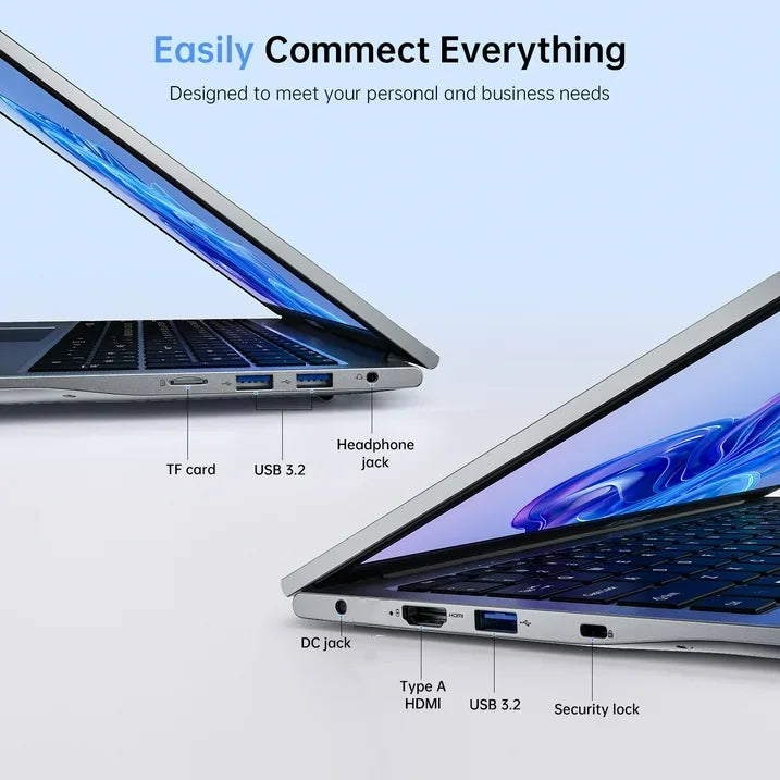 17.3" Large Screen Laptop Intel Windows 11 Lightweight and Portable High-Definition