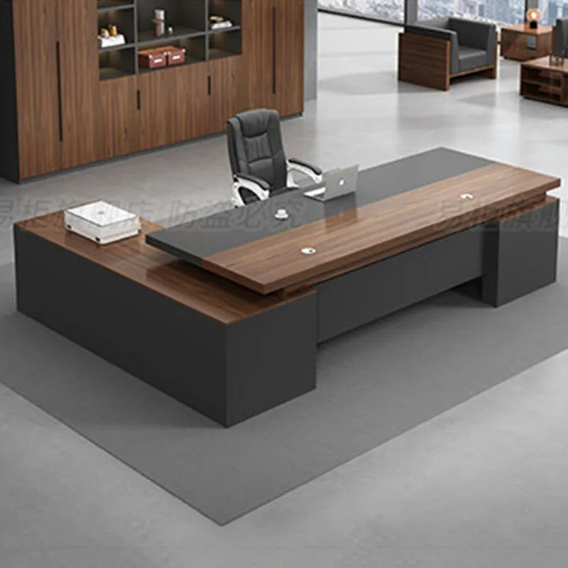 Big Size Wooden Office Desk - Professional Vintage Clear Office Desk Modern