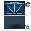Black training mat with blue directional arrows and numbered layout for sports and game practice.