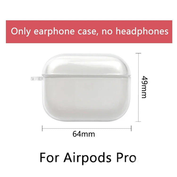 Clear protective case for AirPods Pro, featuring a minimalist, transparent design. Case only.