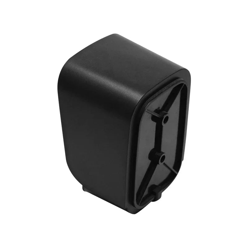 Black plastic U-shaped mounting bracket with two screw holes on the flat back side.