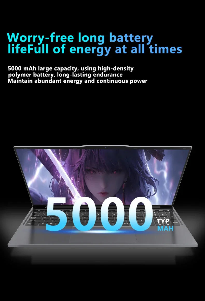 15.6" Portable Laptop  Intel Core i7-6500U Windows 11 Notebook Gamer 1920*1080 Display