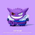 Purple Gengar silicone AirPods case featuring Naruto-style character design. Compatible with standard AirPods.