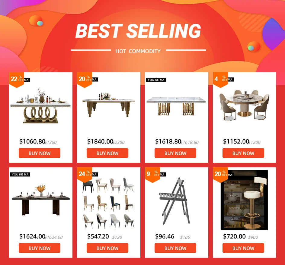 The provided image is a retail catalog of dining tables, chairs, and stools; it does not contain a luxury leather bed.
