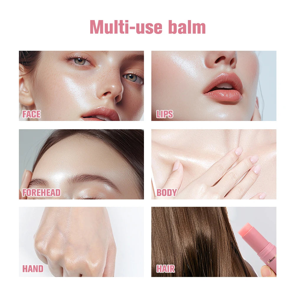 Multi-use balm stick providing a glossy, hydrating glow for the face, lips, body, and hair.