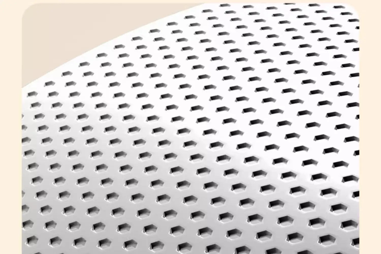 White heavy-duty cat litter mat featuring a textured, honeycomb-patterned surface to trap loose litter.