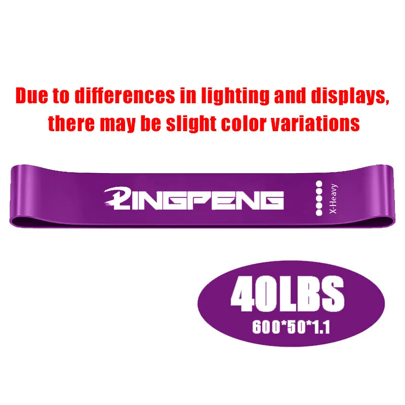 Purple X-Heavy resistance loop band by PINGPENG, 40lbs, 600x50x1.1mm.