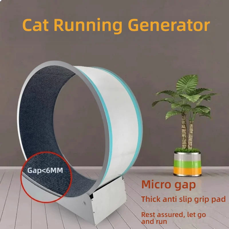 White and grey pet exercise wheel with a textured, anti-slip grey track and a safe, minimal-gap design.