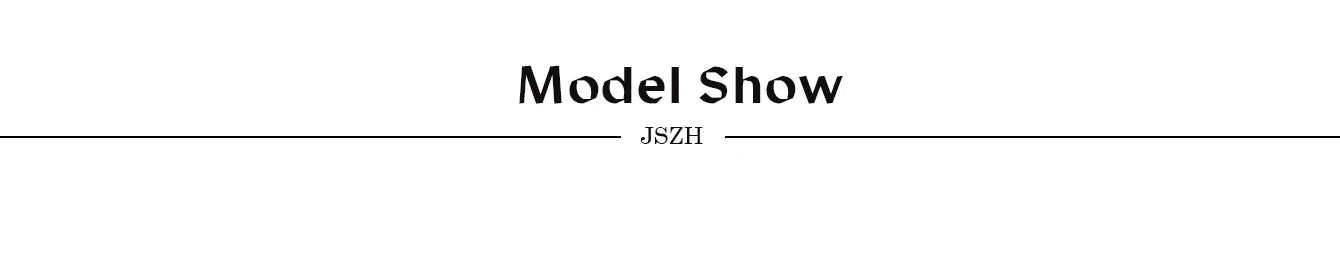 Text overlay reading "Model Show" with a horizontal line, used as a section header on a product page.