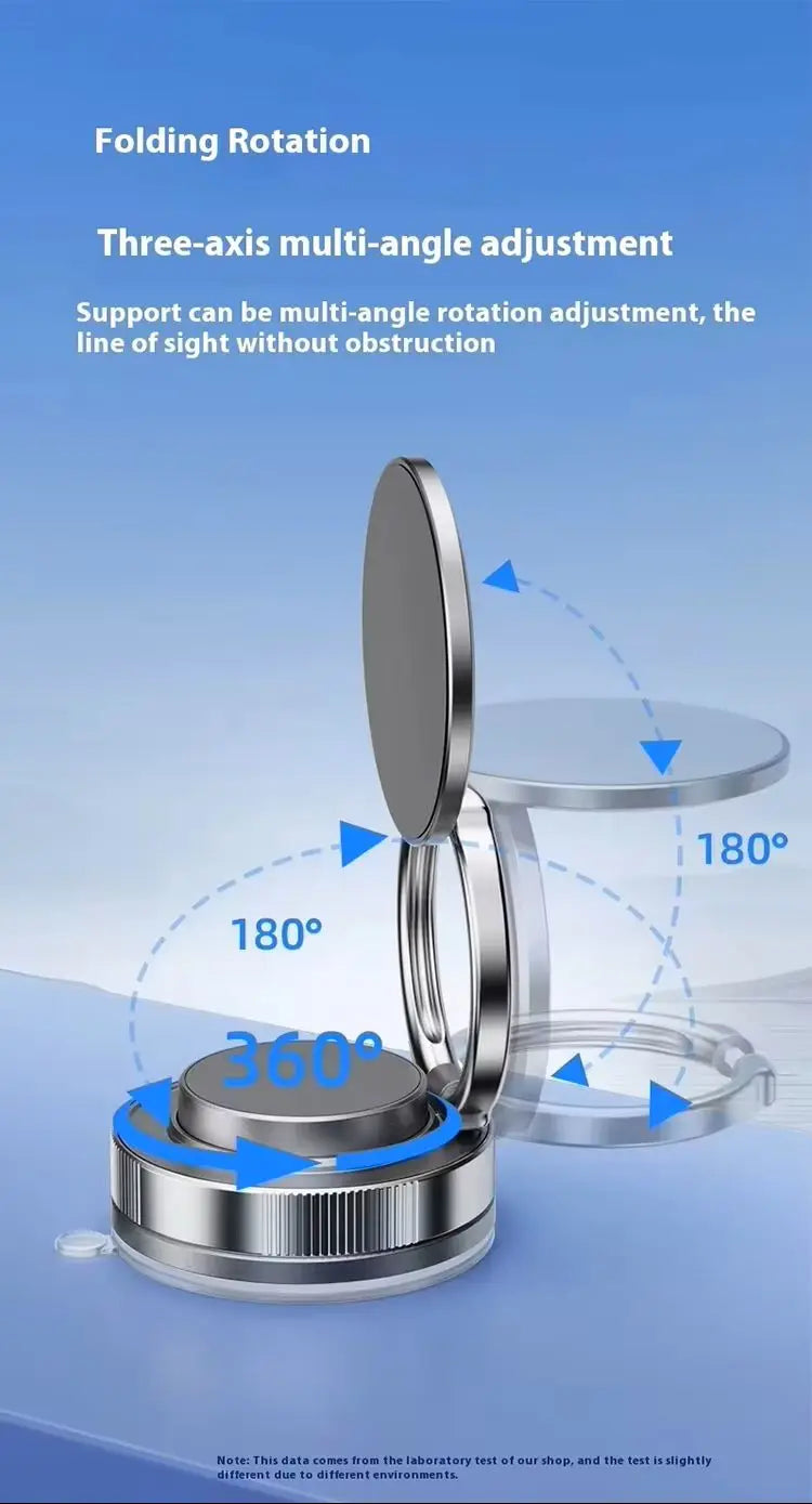 Silver metallic foldable, multi-angle adjustable phone ring holder with 360-degree rotation.