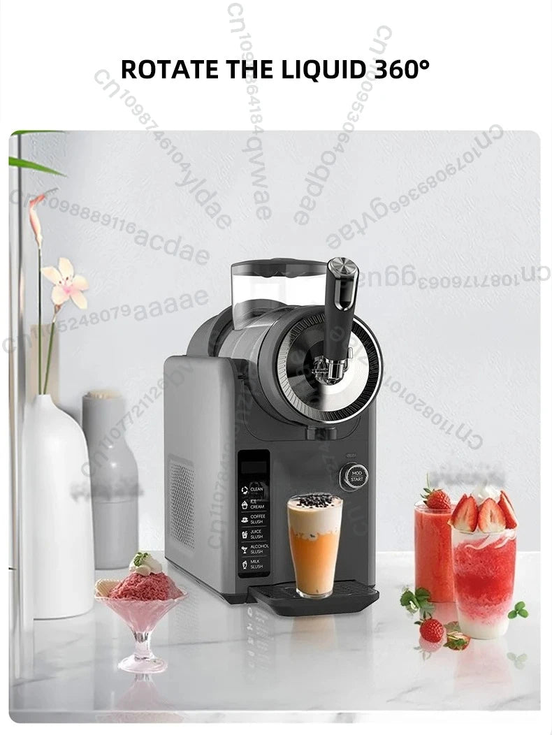 Automatic Cold Drink Slush Machine Soft Drink Ice Cream Machine 1.8L Countertop Beverage Smoothie Machine