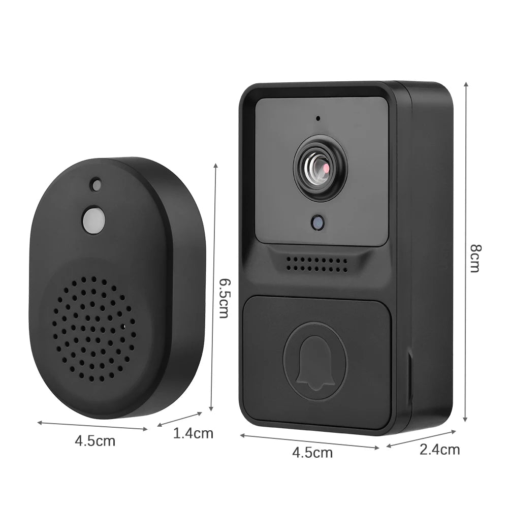1080P HD Visual Smart Security Doorbell Camera Wireless Video Doorbell with IR Night Vision 2-Way Audio Real-Time Monitoring