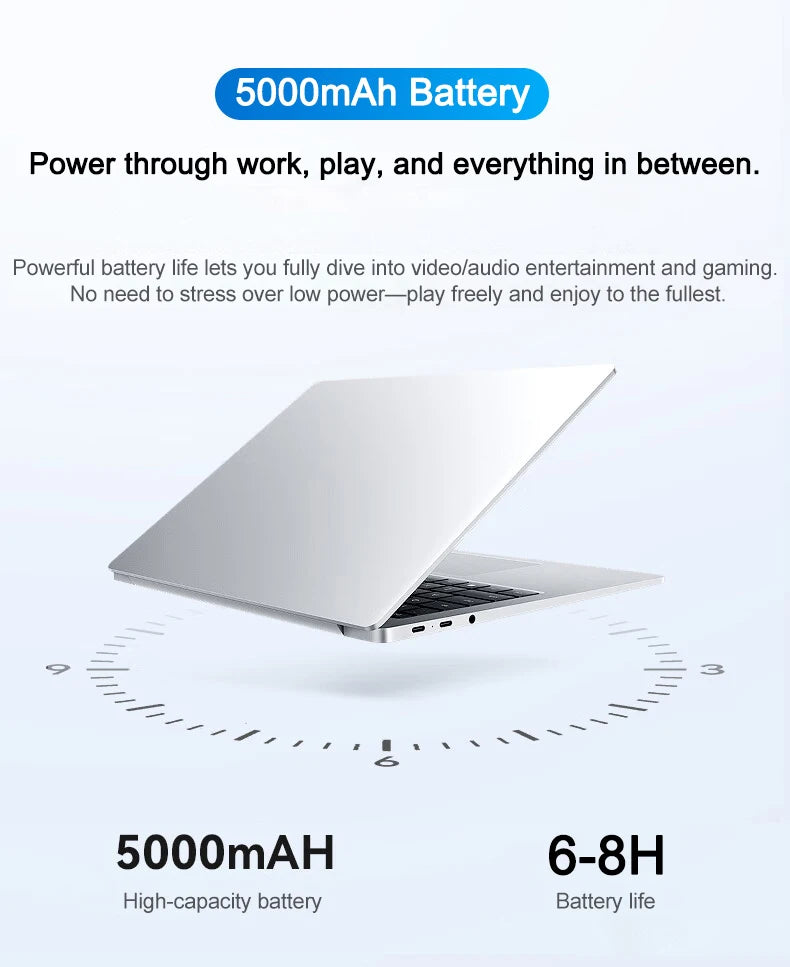 14.1 Inch Slim Laptop Windows 11 Intel Core I9-9900U Gaming