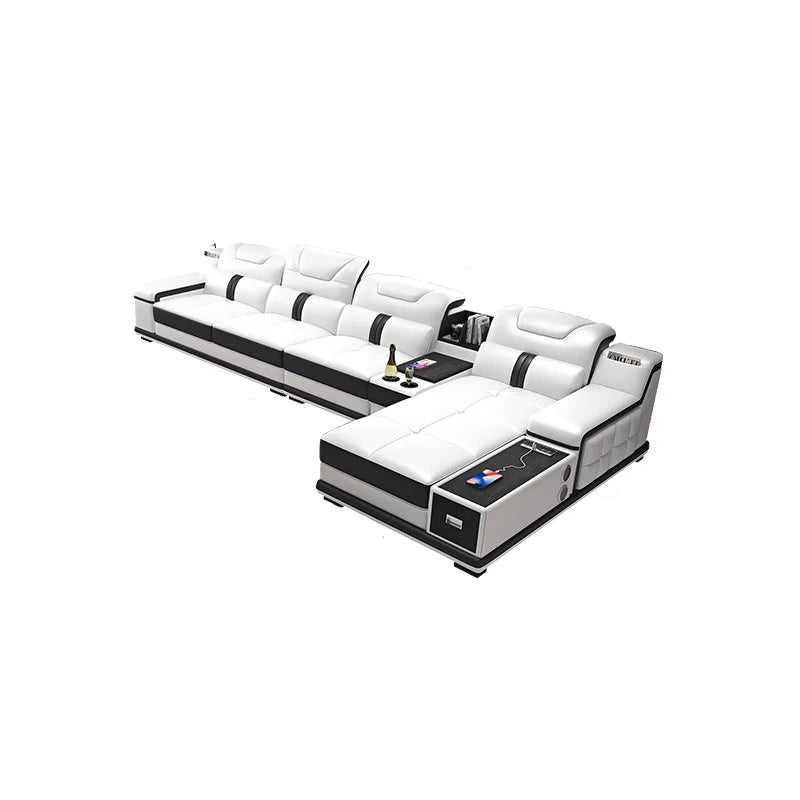 Quality Leather Luxury Comfortable Minimalist Sofa