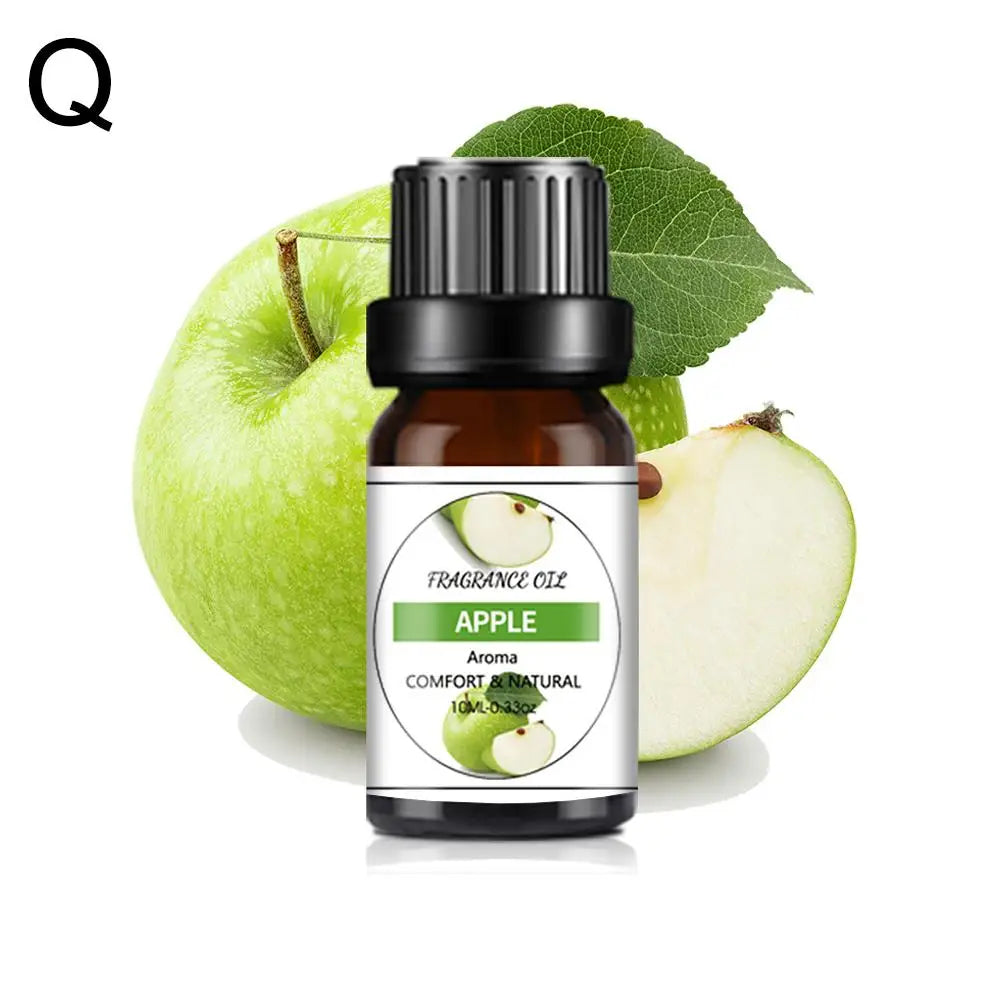 10ml bottle of Apple fragrance oil with a black cap, featuring a label with an apple illustration.