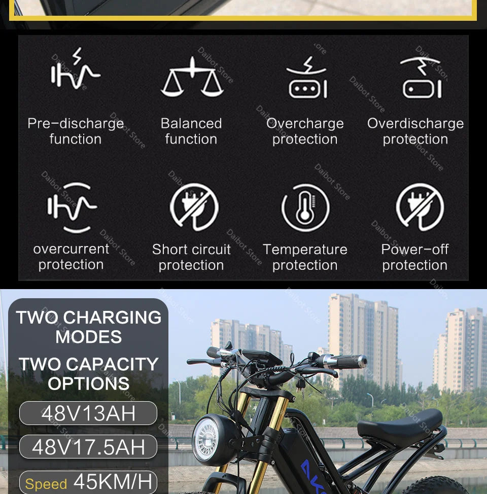 Powerful Electric bike 750W 48V Fat Tire bike