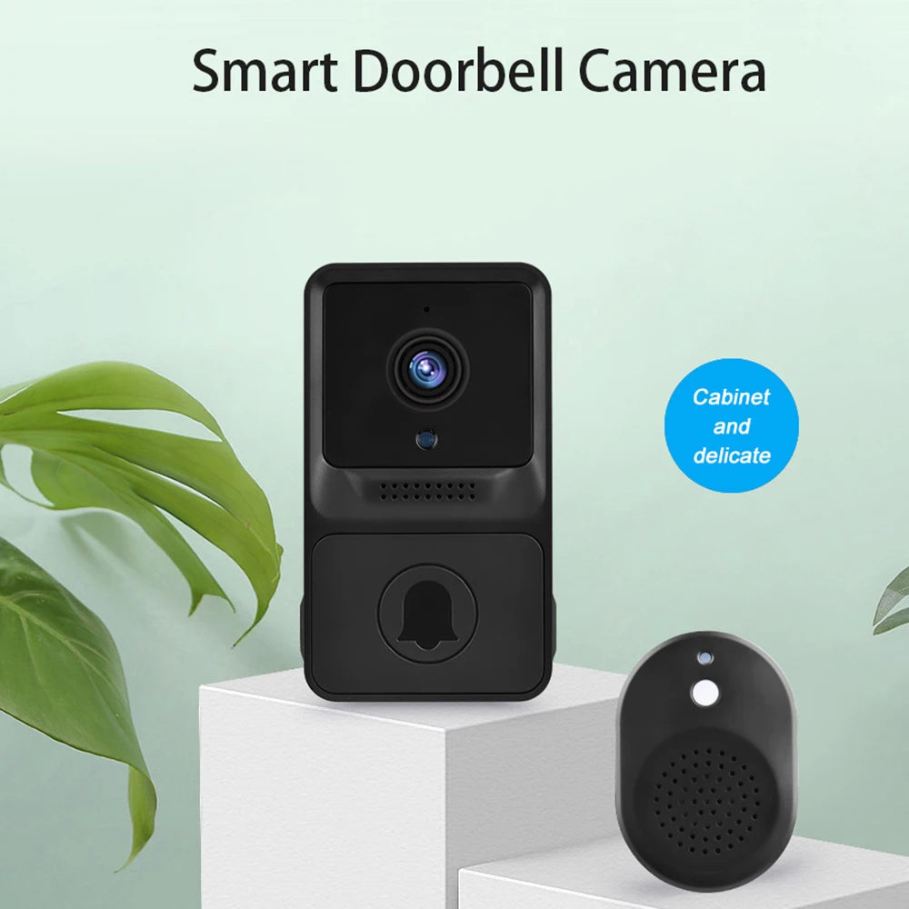1080P HD Visual Smart Security Doorbell Camera Wireless Video Doorbell with IR Night Vision 2-Way Audio Real-Time Monitoring