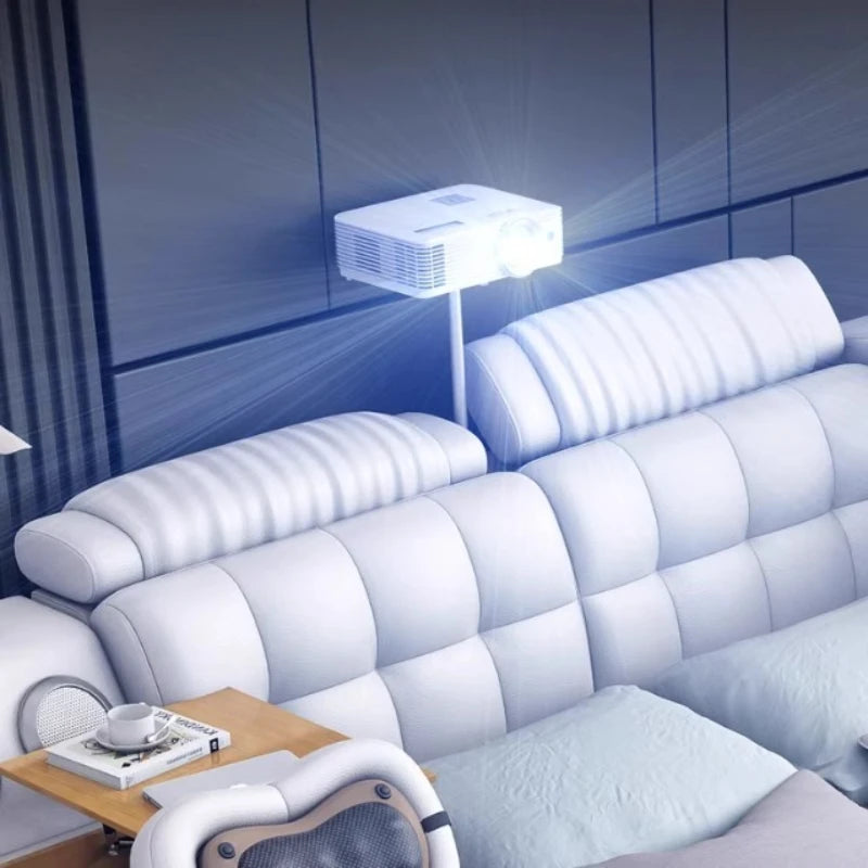 Modern white genuine leather bed frame featuring a cushioned, tufted headboard and a contemporary minimalist design.