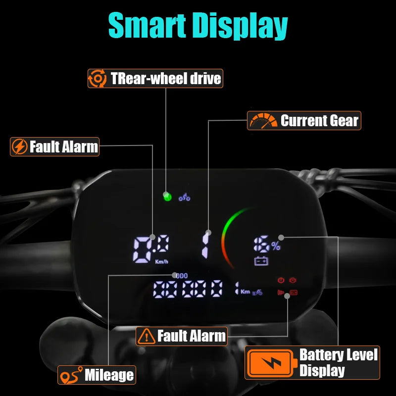 3500W Powerful motor 48V 60AH lithium battery 20 Inch Fat Tire