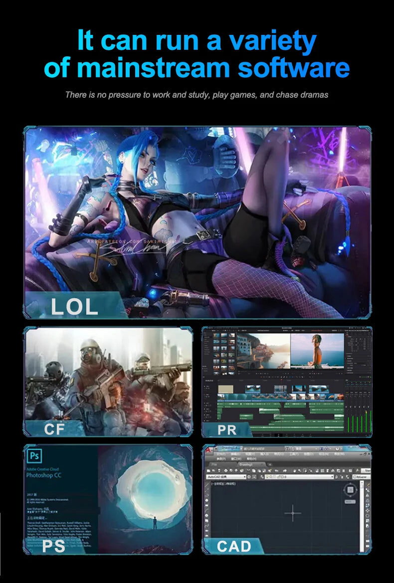 15.6" Portable Laptop  Intel Core i7-6500U Windows 11 Notebook Gamer 1920*1080 Display