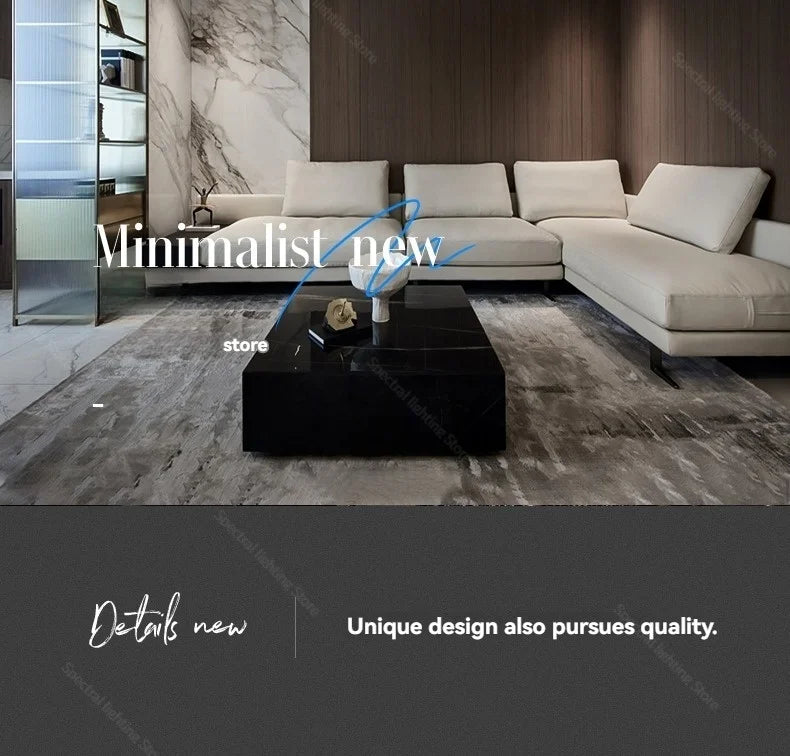 Modern pendant ceiling lamp with a sleek, minimalist design, shown in a contemporary living room setting.