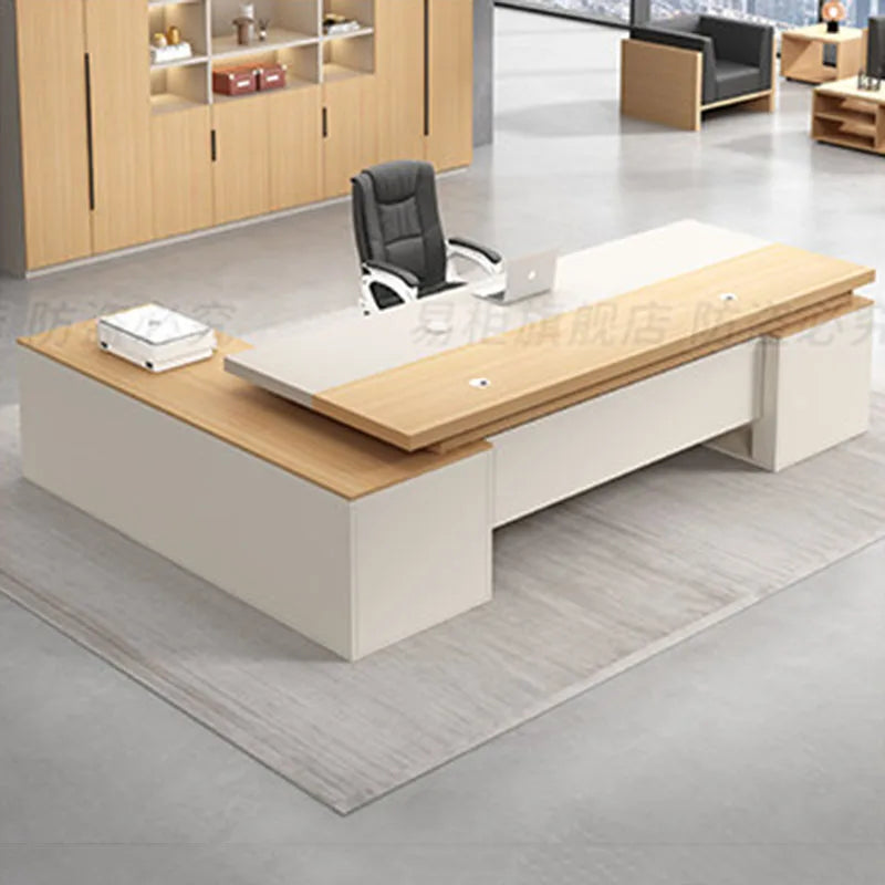 Big Size Wooden Office Desk - Professional Vintage Clear Office Desk Modern