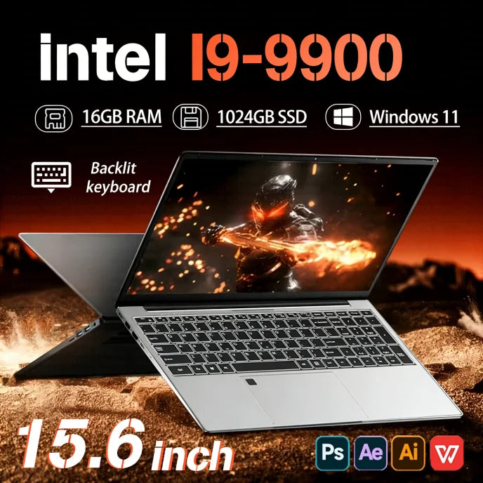 15.6 inch Windows 11 Pro Laptops Intel Core i9-9900 Office Gamer