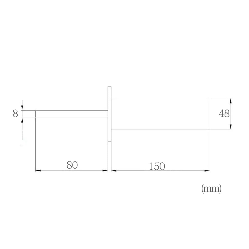 Technical line drawing of a gym weight stack loading pin with dimensions in millimetres.