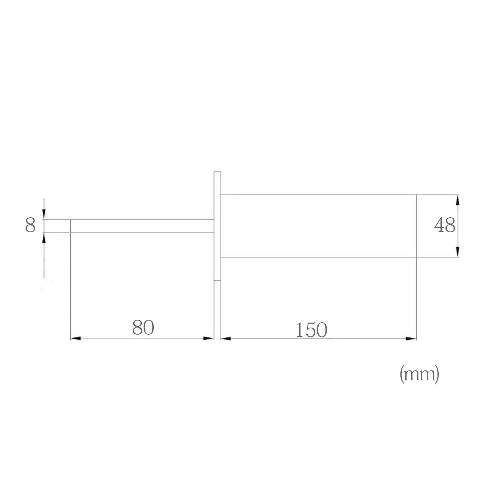 Technical line drawing of a gym weight stack loading pin with dimensions in millimetres.