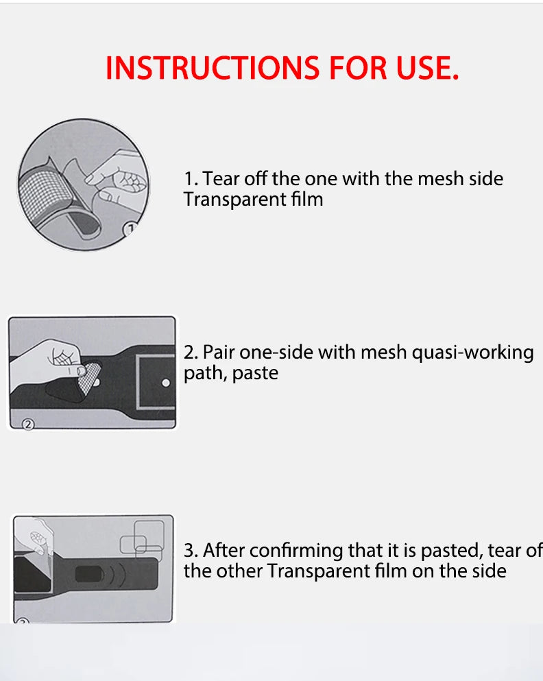 Instructional graphic for an abdominal muscle stimulator belt showing steps to apply the adhesive gel pads.