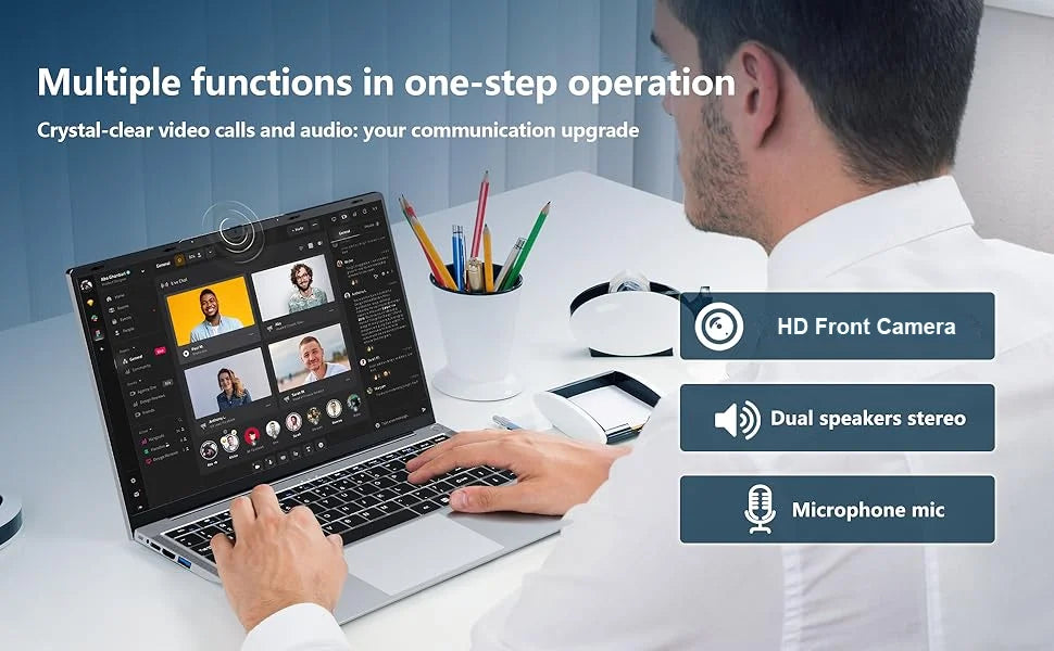 14.1 inch Portable Laptop  Windows 11 Gaming Computer PC Gamer office