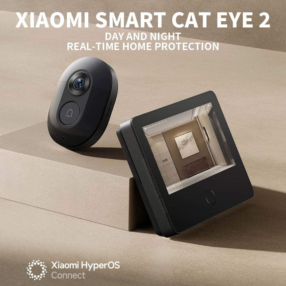 Black smart video doorbell with a 5-inch HD indoor monitor for real-time home security and night vision.