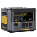 VTOMAN FlashSpeed 1000 portable power station with digital screen, outlets, USB ports, and yellow accents.