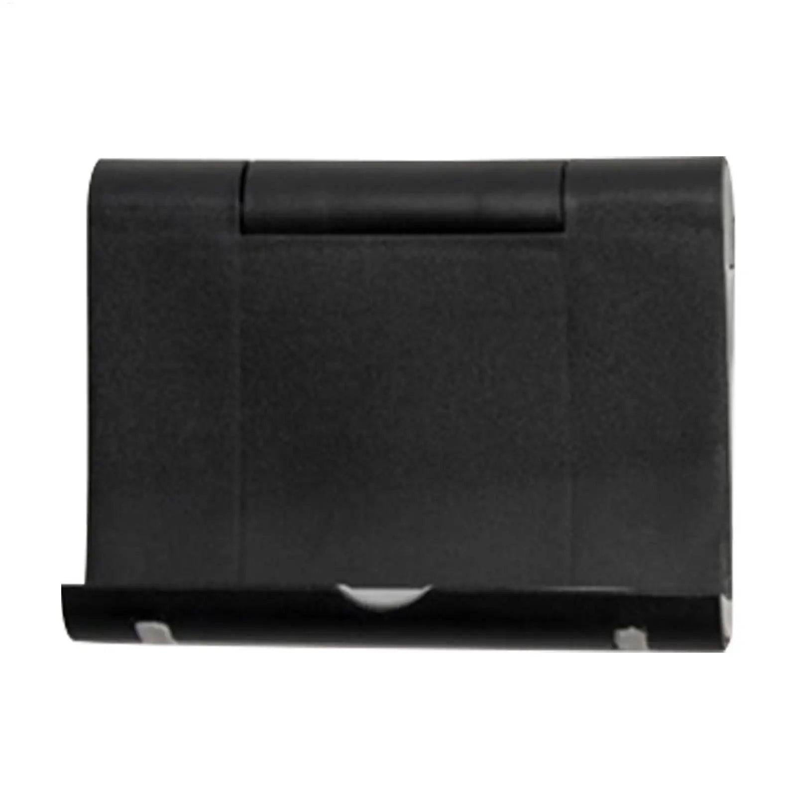 Black foldable smartphone and tablet stand with a compact, adjustable design for hands-free viewing.