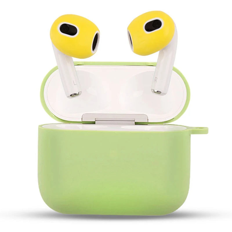Light green silicone case for AirPods 3, featuring a protective, smooth finish.